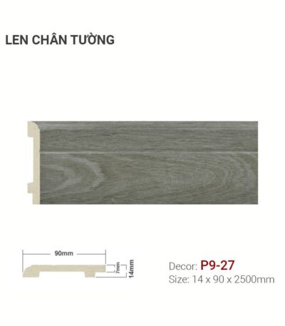 Len Chân Tường Nhựa Cao 90mm P9-27