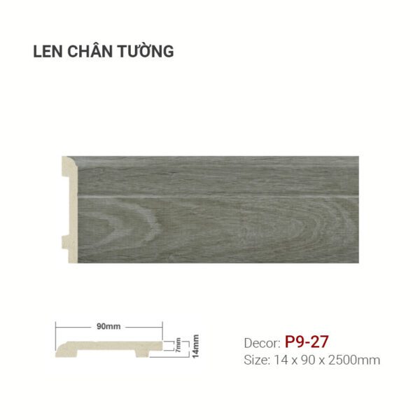 Len Chân Tường Nhựa Cao 90mm P9-27