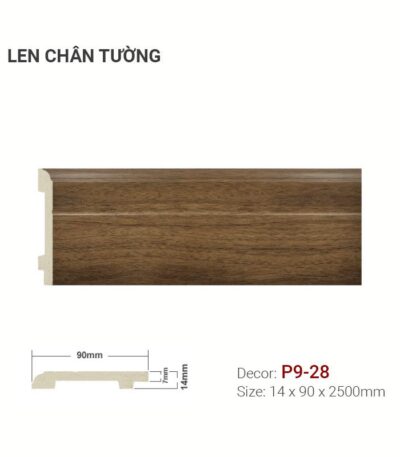 Len Chân Tường Nhựa Cao 90mm P9-28