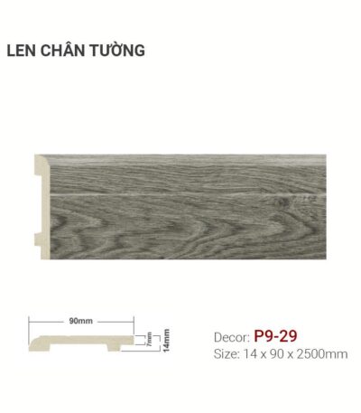 Len Chân Tường Nhựa Cao 90mm P9-29