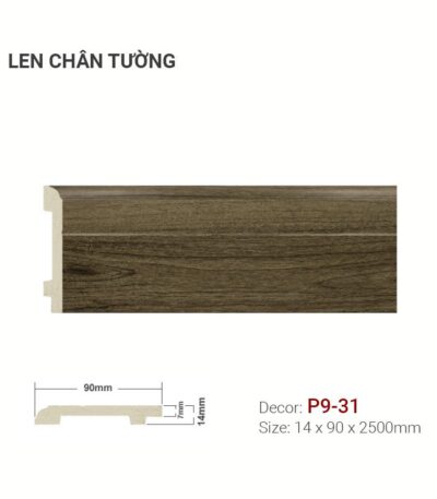 Len Chân Tường Nhựa Cao 90mm P9-31