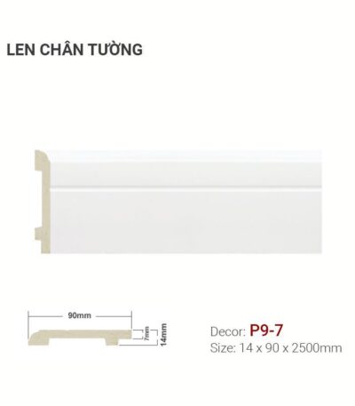 Len Chân Tường Nhựa Cao 90mm P9-7