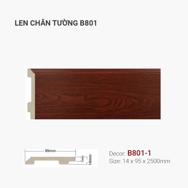 Len Chân Tường Nhựa Cao 95mm B801-1