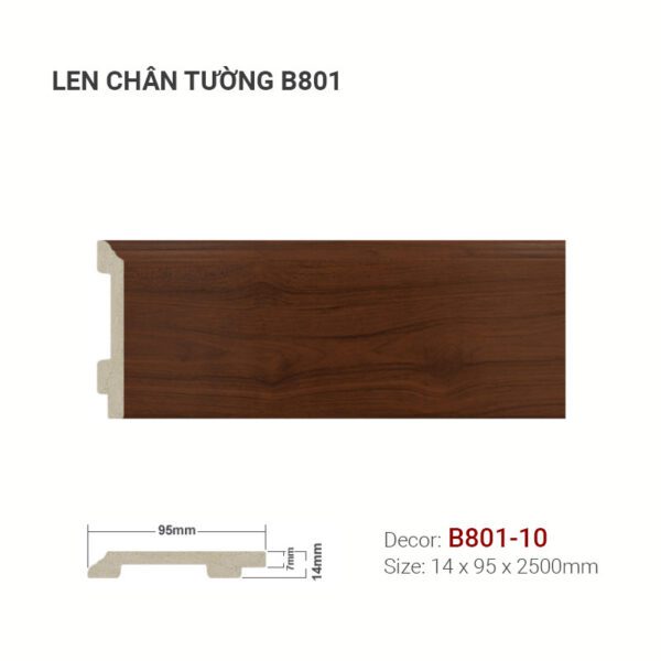 Len Chân Tường Nhựa Cao 95mm B801-10
