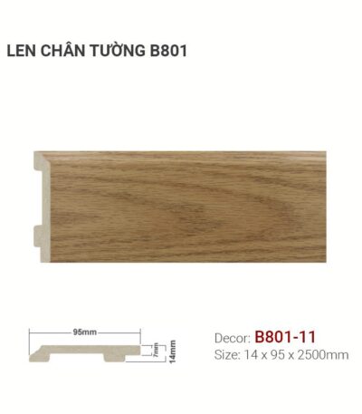 Len Chân Tường Nhựa Cao 95mm B801-11