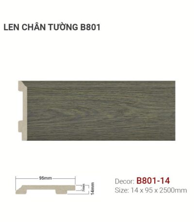 Len Chân Tường Nhựa Cao 95mm B801-14