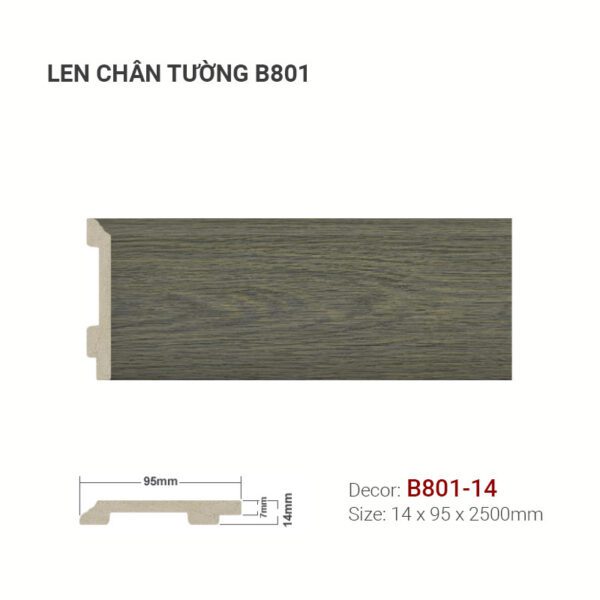 Len Chân Tường Nhựa Cao 95mm B801-14