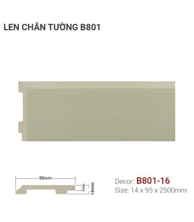 Len Chân Tường Nhựa Cao 95mm B801-16