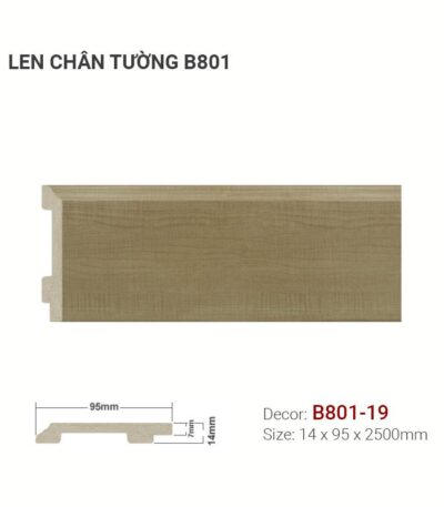 Len Chân Tường Nhựa Cao 95mm B801-19