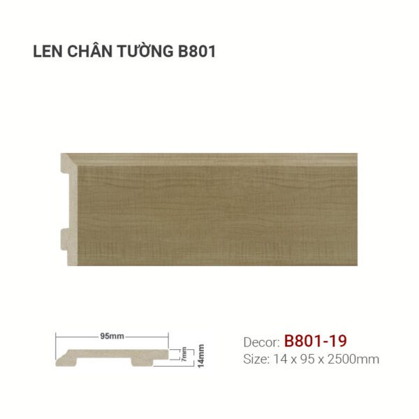 Len Chân Tường Nhựa Cao 95mm B801-19