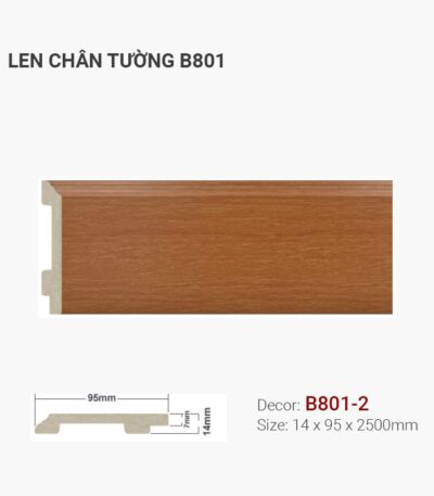 Len Chân Tường Nhựa Cao 95mm B801-2