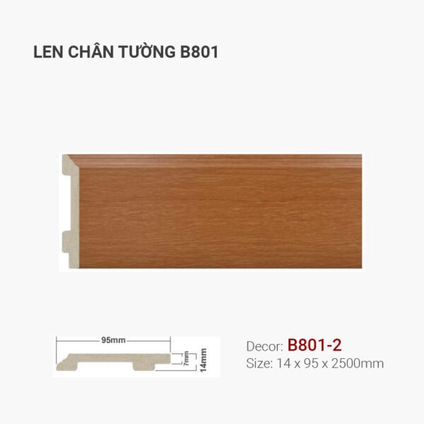 Len Chân Tường Nhựa Cao 95mm B801-2