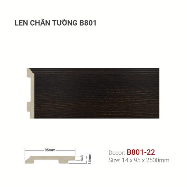 Len Chân Tường Nhựa Cao 95mm B801-22