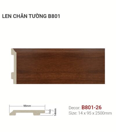 Len Chân Tường Nhựa Cao 95mm B801-26