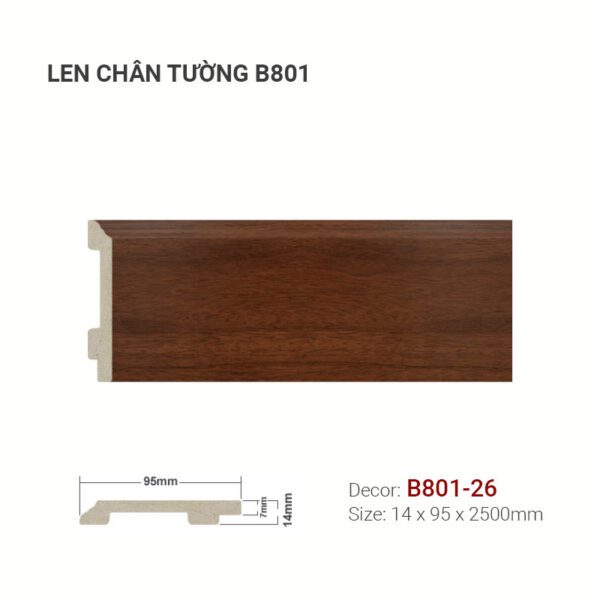 Len Chân Tường Nhựa Cao 95mm B801-26