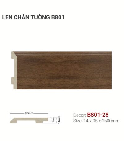Len Chân Tường Nhựa Cao 95mm B801-28
