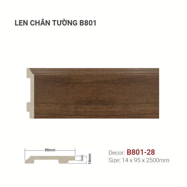 Len Chân Tường Nhựa Cao 95mm B801-28