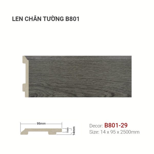 Len Chân Tường Nhựa Cao 95mm B801-29