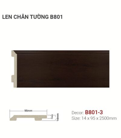Len Chân Tường Nhựa Cao 95mm B801-3