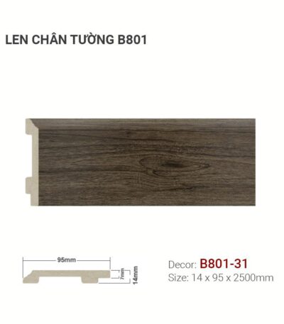 Len Chân Tường Nhựa Cao 95mm B801-31