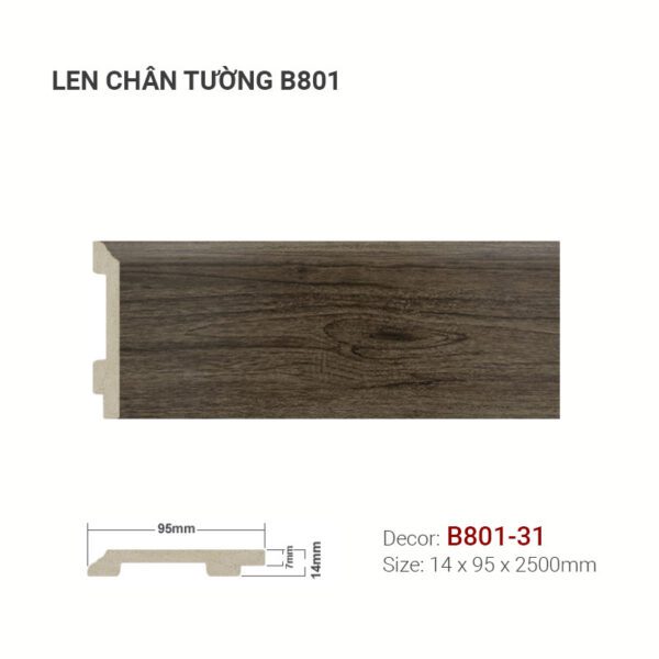 Len Chân Tường Nhựa Cao 95mm B801-31