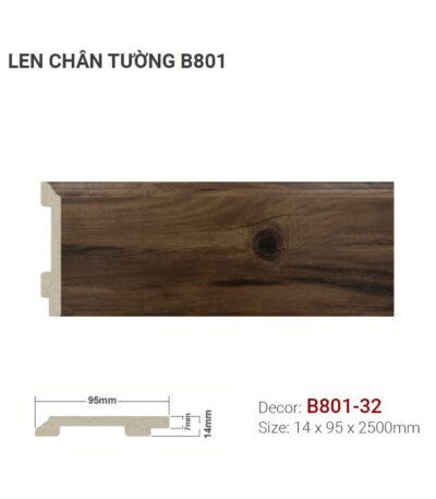 Len Chân Tường Nhựa Cao 95mm B801-32