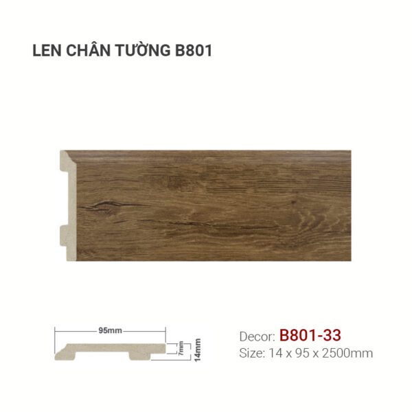 Len Chân Tường Nhựa Cao 95mm B801-33