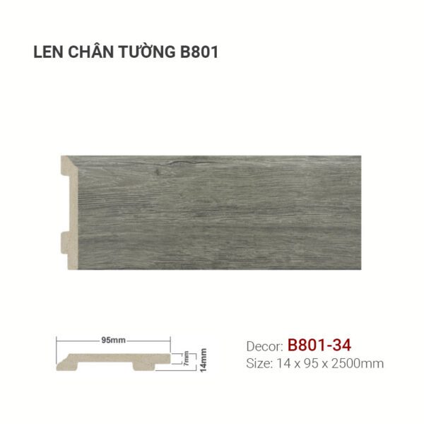 Len Chân Tường Nhựa Cao 95mm B801-34