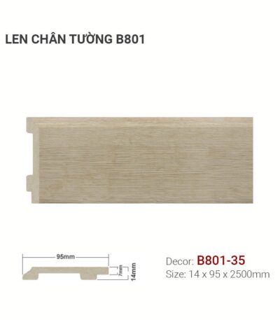 Len Chân Tường Nhựa Cao 95mm B801-35