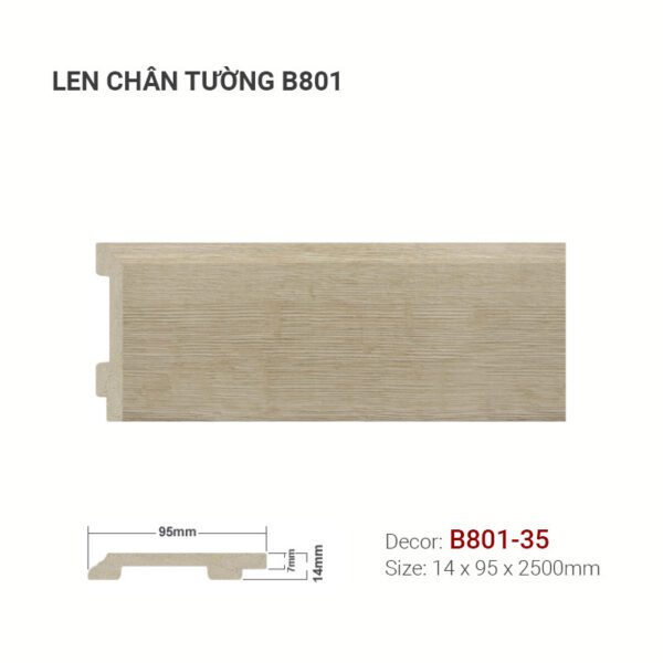 Len Chân Tường Nhựa Cao 95mm B801-35