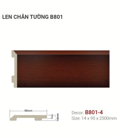 Len Chân Tường Nhựa Cao 95mm B801-4