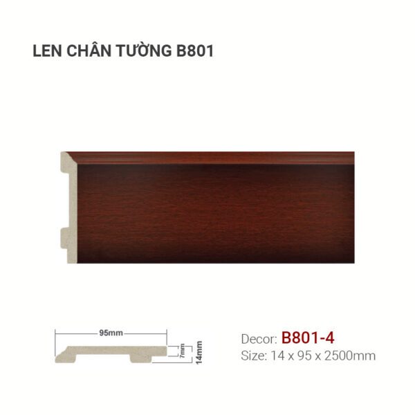 Len Chân Tường Nhựa Cao 95mm B801-4