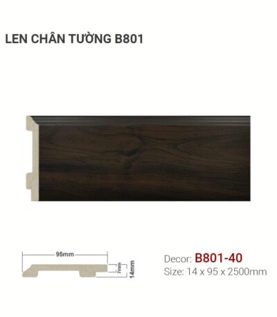 Len Chân Tường Nhựa Cao 95mm B801-40