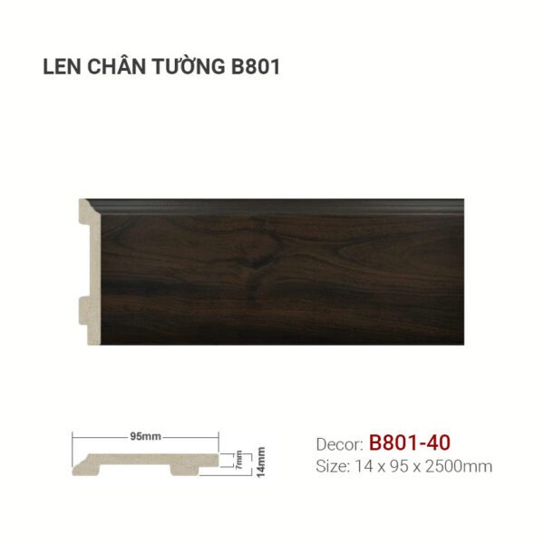 Len Chân Tường Nhựa Cao 95mm B801-40