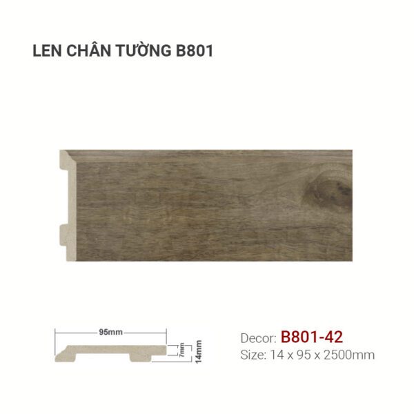 Len Chân Tường Nhựa Cao 95mm B801-42
