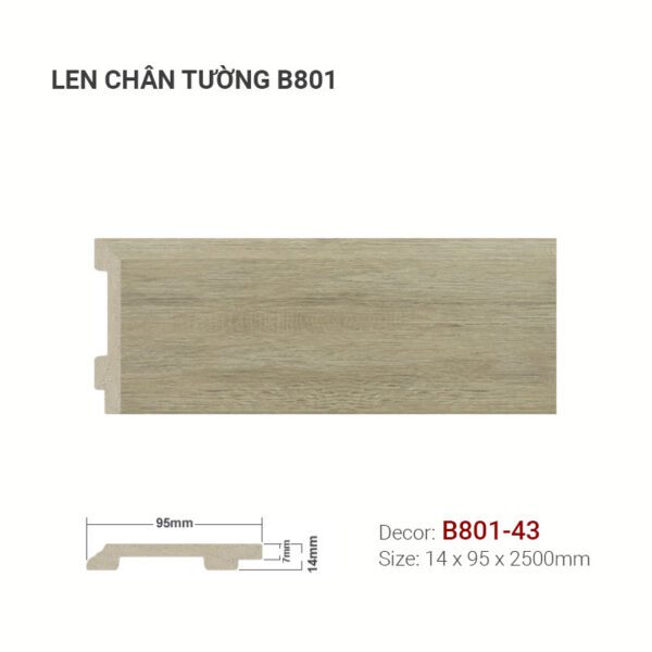 Len Chân Tường Nhựa Cao 95mm B801-43