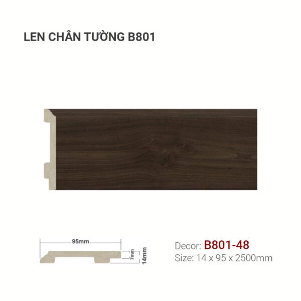 Len Chân Tường Nhựa Cao 95mm B801-48