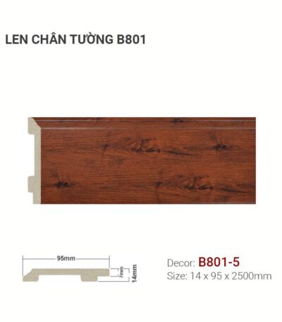 Len Chân Tường Nhựa Cao 95mm B801-5