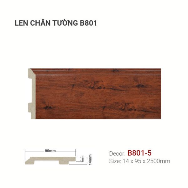 Len Chân Tường Nhựa Cao 95mm B801-5