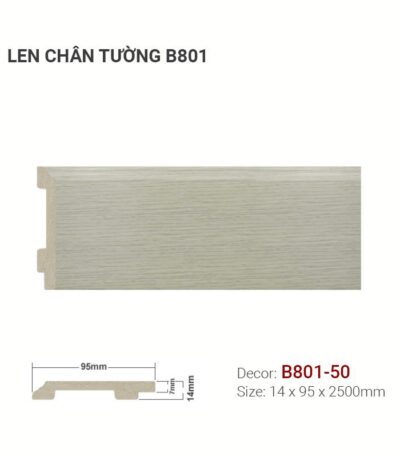 Len Chân Tường Nhựa Cao 95mm B801-50