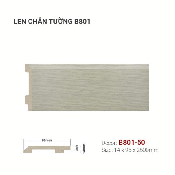 Len Chân Tường Nhựa Cao 95mm B801-50