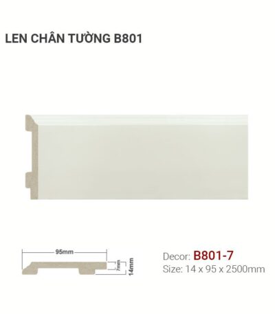 Len Chân Tường Nhựa Cao 95mm B801-7