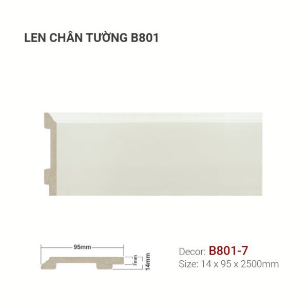 Len Chân Tường Nhựa Cao 95mm B801-7