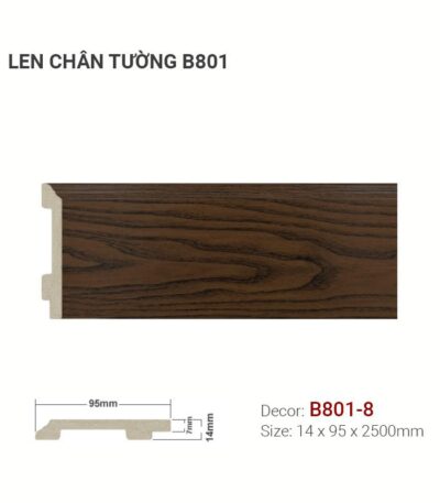 Len Chân Tường Nhựa Cao 95mm B801-8