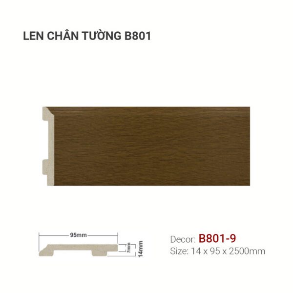 Len Chân Tường Nhựa Cao 95mm B801-9