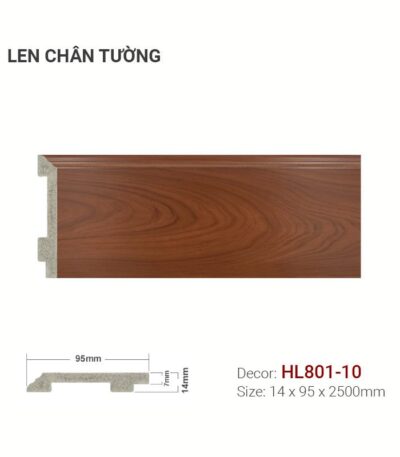 Len Chân Tường Nhựa Cao 95mm HL801-10