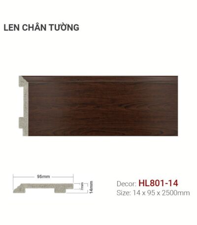 Len Chân Tường Nhựa Cao 95mm HL801-14