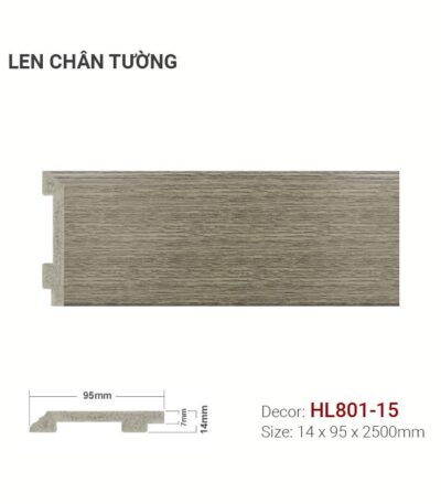 Len Chân Tường Nhựa Cao 95mm HL801-15