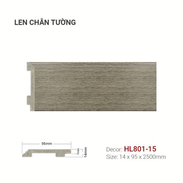 Len Chân Tường Nhựa Cao 95mm HL801-15