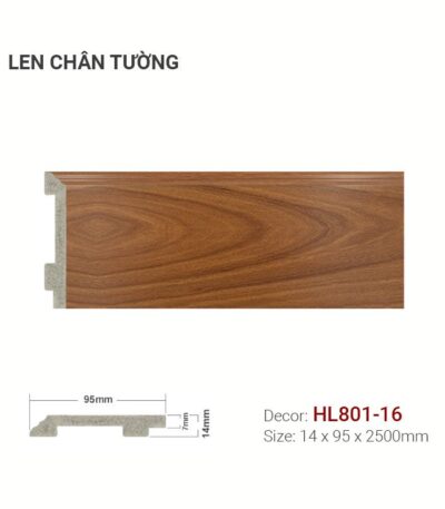 Len Chân Tường Nhựa Cao 95mm HL801-16